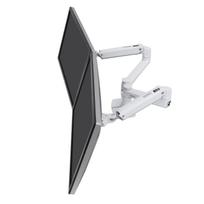 ERGOTRON LX Dual Monitor Arm in Weiß - Monitor Tischhalterung mit patentierter CF-Technologie für 2 Bildschirme nebeneinander bis 68,60cm (27) , 33cm Höhenverstellung, VESA Standard und  (45-491-216)