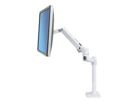 ERGOTRON LX Monitor Arm mit hoher Säule in Weiß - Monitor Tischhalterung mit patentierter CF-Technologie für Bildschirme bis 86,40cm (34) , 3,2 bis 11,3 kg, VESA Standard und