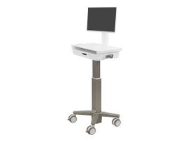 Ergotron CareFit Slim 2.0 - Wagen - für All-In-One / Monitor (leichtes Design) - medizinisch - Aluminium, hochwertiger Kunststoff, verzinkter Stahl - weiß, Warm Gray - Bildschirmgröße: bis zu 68,6 cm (bis zu 68,60cm (27) )