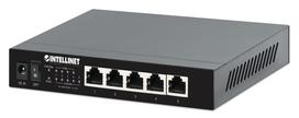 Intellinet 5-Port 2.5G Ethernet PoE+ Switch Four PSE PoE+ Ports, 10/100/1000/2500Mbps on all Ports, 55 W PoE Power Budget, Unmanaged, Desktop Format, Wall-mount Option