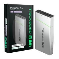 Green Cell PBPLGC20P power bank Lithium-Ion (Li-Ion) 20800 mAh Aluminium, Black, Green, Light grey, Silver