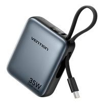 Vention 10000mAh 35W - power bank with USB-C cable (grey)