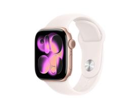 Apple Watch Series 11 GPS + Cellular 42mm Rose Gold Aluminium Case with Light Blush Sport Band - M/L