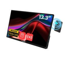 Verbatim Portable Touchscreen Monitor 13.3 WUXGA Resolution & Wireless Power Supply
