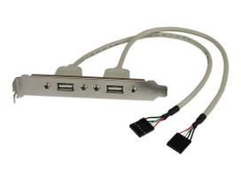 StarTech.com 2-Port USB A Slotblech-Adapter (Buchse) - USB-Konsole - USB Typ A, 4-polig (W) - Inline, 5-polig (W) (USBPLATE)