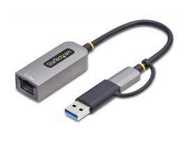 StarTech.com 2,5GbE USB-C to Ethernet Adapter with USB-A Converter - Netzwerkadapter - USB-C 3,2 Gen 1 / Thunderbolt 3 - 10M/100M/1G/2,5 Gigabit Ethernet - Space-grau (U2GA-USB-C-ETHERNET)