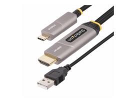 StarTech.com 50ft (15.2m) USB-C to HDMI 2.0 Active Optical Cable, 4K 60Hz - HDMI-Kabel - 24 pin USB-C männlich zu HDMI, USB (nur Strom) männlich - 15.2 m - abgeschirmt/Glasfaser - Schwarz - Active Optical Cable (AOC), unterstützt 4K 60 Hz (3840 x 2160), a (146B-USBC-HDMI4K-AOC)