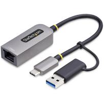StarTech.com USB-C to Ethernet Adapter w/USB-A Adapter, Realtek RTL8153B (C21GA-USB-ETHERNET)