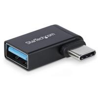 StarTech.com Right Angled USB-C to USB-A Adapter, USB 5Gbps, Compact USB-C Male to USB-A Female Adapter, Metal Housing, M/F - USB-Adapter - 24 pin USB-C (M) rechtwinklig zu USB (W) - USB 3.2 Gen 1 - 5 V - 3 A - Passiv, up to 5Gbps data transfer rate - Sc (USB31CAADGCPRA)