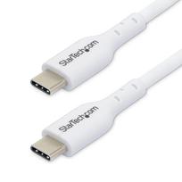 StarTech.com 3,3ft (1m) USB-C Charging Cable, Charge & Sync, 60W (3A) PD, USB 2,0 Laptop Charger Cable - White USB C Charging Cord - USB-Kabel - 24 pin USB-C (M) zu 24 pin USB-C (M) - USB 2,0 - 3 A - 1,0m - USB Power Delivery (60W), unterstützt Power Delivery 2,0, passiv, halogenfrei - weiß (USB2CC1MNCWHE)