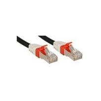 Lindy Premium - Patch-Kabel - RJ-45 (M) - RJ-45 (M) - 30,0m - SFTP - CAT 6a - glatt, halogenfrei - Schwarz (45371)