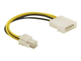 Delock - Adapter für Power Connector - 4 PIN ATX12V (M) zu 4-Pin interner Netzanschluss (12 V) (M) - 15 cm (82391)