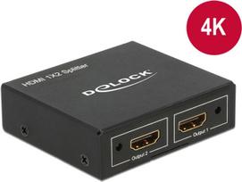 DeLock HDMI Splitter 1 x HDMI in > 2 x HDMI out 4K - Video-/Audio-Splitter - 2 x HDMI - Desktop