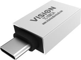 Vision - USB-Adapter - USB-C (M) bis USB Typ A (W) - USB 3.1 Gen 2 - weiß