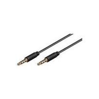 MicroConnect - Audiokabel - 4-poliger Mini-Stecker männlich zu 4-poliger Mini-Stecker männlich - 1 m - Schwarz - für Apple iPad/iPhone/iPod