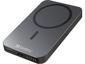 Sandberg Mag Wireless Powerbank 5000 mAh ALU, Black
