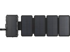 Sandberg Solar PowerBank - Kabelloses Ladepad / Solar-Powerbank - 5-Panel - 10000 mAh - 37 Wh - 22,5 Watt - 1,67 A - PD/PPS 3,3 - 2 Ausgabeanschlussstellen (USB, 24 pin USB-C) (421-05)