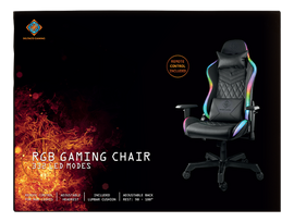 Deltaco GAM-080 gaming chair faux leather w. RGB LED black