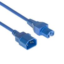 MicroConnect - Stromkabel - IEC 60320 C14 zu IEC 60320 C15 - 1,8m - Blau (PE1415B18)