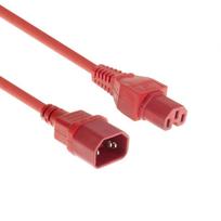 MicroConnect - Stromkabel - IEC 60320 C14 zu IEC 60320 C15 - 1,8m - Rot (PE1415R18)