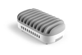 Compulocks 10 Ports USB Charging Dock Station With UK Plug - Ladestation - 120 Watt - 2.4 A - 10 Ausgabeanschlussstellen (USB) - Großbritannien