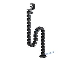 NEOMOUNTS CABLE SPINE ORGANIZER FOR SIT/STAND DESK FRAMES, CLAMP MOUNTED, BLACK