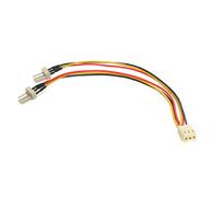 StarTech.com 15cm Molex 3pin Y-Kabel für Lüfter - 3 pol. Molex Adapterkabel - TX3 Splitter-Kabel - Netzsplitter für Lüfter - 3 PIN Internal Power (W)