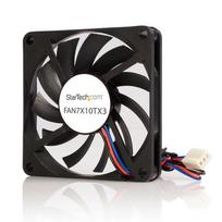 StarTech.com 70mm Gehäuselüfter - Lüfter für PC Gehäuse mit 3-pin Molex Stecker - Gehäuselüfter - 70 mm - Schwarz (FAN7X10TX3)