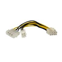 StarTech.com 4pin auf 8pin EPS-Netzadapter mit LP4 - Bu/St - Netzteil - 4 PIN ATX12V (W) - interne Stromversorgung, 4-polig, 8-poliges Stromkabel (EPS12V) (M) - 15,2 cm (EPS48ADAP)