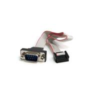 StarTech.com 10 Pin Motherboard Pinheader auf serielles DB9 Kabel - Interner Pinheader auf RS232 Adapter - 40cm - Kabel seriell - DB-9 (M)