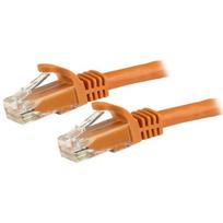 StarTech.com Cat6 Snagless Gigabit UTP Netzwerkkabel - Cat 6 RJ45 Netzwerkkabel mit Knickschutz - Patch-Kabel - RJ-45 (M) bis RJ-45 (M) - 15 m - UTP - CAT 6 - geformt, ohne Haken - orange