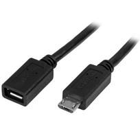 StarTech.com Micro-USB Extension Cable - M/F - USB-Verlängerungskabel - 5-polig Micro-USB Typ B (W) - 5-polig Micro-USB Typ B (M) - 50cm (USB/USB2.0) - Schwarz (USBUBEXT50CM)
