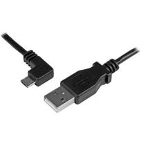 StarTech.com 6ft USB A to Left Angle Micro-USB Charge Sync Cable M/M 24AWG - USB-Kabel - USB Typ A, 4-polig (M) - 5-polig Micro-USB Typ B (M) - 2,0m (USB/USB2.0) - geformt, Winkelverbinder, links - Schwarz (USBAUB2MLA)