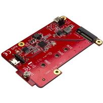 StarTech.com USB auf mSATA Konverter für Raspberry Pi und Entwicklungsboard - USB zu mini SATA Adapter für Raspberry Pi - Speicher-Controller - M.2 Card - USB 2.0 - Rot