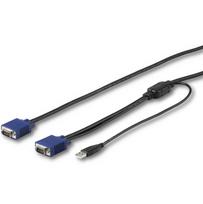 StarTech.com 15ft / 4.6m USB KVM Cable for Rackmount Consoles - VGA and USB - Video- / USB-Kabel - Mini-VGA (M) bis USB, HD-15 (VGA) (M) - 4.6 m
