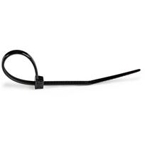 StarTech.com 10cm(4) Cable Ties, 2mm(1/16) wide, 22mm(7/8) Bundle Diameter, 8kg(18lb) Tensile Strength, Nylon Self Locking Zip Ties with Curved Tip, 94V-2/UL Listed, 1000 Pack, Black - Nylon 66 Plastic - TAA (CBMZT4BK) - Kabelbinder - 10.16 cm - Schwarz - TAA-konform (Packung mit 1000)