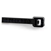 StarTech.com 15cm(6) Cable Ties, 3mm(1/8) wide, 39mm(1-3/8) Bundle Diameter, 18kg(40lb) Tensile Strength, Nylon Self Locking Zip Ties with Curved Tip, 94V-2/UL Listed, 100 Pack, Black - Nylon 66 Plastic - TAA (CBMZT6B) - Kabelbinder - 15.24 cm - Schwarz (Packung mit 100)