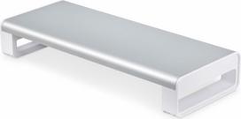 StarTech.com Ergonomic Monitor Riser Stand, 33lb Max, Fixed height 3.5in - Bildschirmständer - Desktop - Weiß & Silber - TAA-konform (1MFSW-MONITOR-RISER)