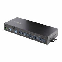StarTech.com 16-Port Industrial USB 5Gbps Hub with Power Adapter, Metal Enclosure, Mountable, ESD Protection, Terminal Block Power, USB Charging, Dual-Host Switch - TAA - Hub - 16 x USB 3.2 Gen 1 - Desktop, an Rack montierbar, wandmontierbar, an DIN-Schie (S5G16AINDS-USB-A-HUB)