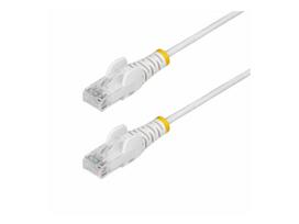 StarTech.com 3m White Slim CAT6 Ethernet Cable, Snagless, 28AWG, LSZH - Patch-Kabel - RJ-45 (M) zu RJ-45 (M) - 3 m - 3.6 mm - UTP - CAT 5/5e/6 - IEEE 802.3bt - ohne Haken, halogenfrei - weiß (N6PAT300CMWHS)