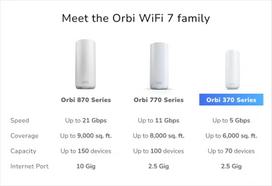 Netgear Orbi 370 Serie Dual-Band WiFi 7 Mesh 2er Pack, Access Point (weiß, 2 Access Points) (RBE372-100EUS)