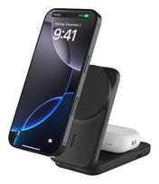 Belkin UltraCharge - Kabelloses Ladegerät - 2-in-1, Qi2, magnetisch, faltbar + AC-Netzteil - 25 Watt - Ultra Fast Charge (24 pin USB-C)