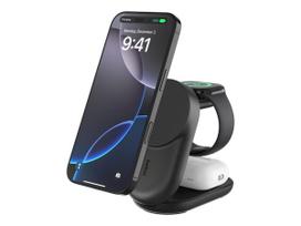 Belkin UltraCharge - Kabelloses Ladegerät - 3-in-1, magnetisch, faltbar, mit Qi2 + AC-Netzteil (WIZ037KQBK)