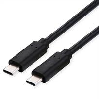 ROLINE USB4 Gen3x2 Kabel, C?C, ST/ST, 40Gbit/s, 100W, schwarz, 0,8 m (11.02.9092)