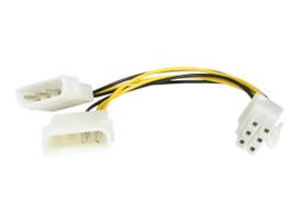 StarTech.com 15,20cm (6) LP4 TO 6 PIN PCIE ADAPTER StarTech.com 12cm LP4 Molex auf 6pin PCI Express Stromkabel - Molex / PCIe Grafikkarten Stromkabel (LP4PCIEXADAP)