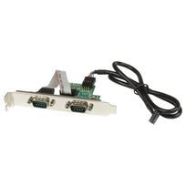 StarTech.com 61cm interner USB Mainboard Header auf Seriell RS232 Adapter - IDC auf RS-232/DB9 Slotblech Adapter - Serieller Adapter - USB - RS-232 x 2