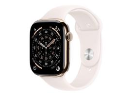 Apple Watch Series 11 GPS + Cellular 46mm Gold Titanium Case with Light Blush Sport Band - M/L