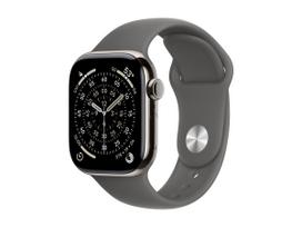 Apple Watch Series 11 GPS + Cellular 42mm Natural Titanium Case with Stone Grey Sport Band - M/L (MF8N4ZR/A)