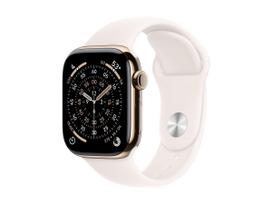 Apple Watch Series 11 GPS + Cellular 42mm Gold Titanium Case with Light Blush Sport Band - S/M (MF8W4ZR/A)
