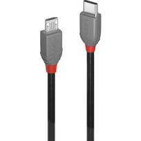 Lindy 0.5m USB 2.0 Typ C an Micro-B Kabel, Anthra Line USB Typ C Stecker an Micro-B Stecker (36890)